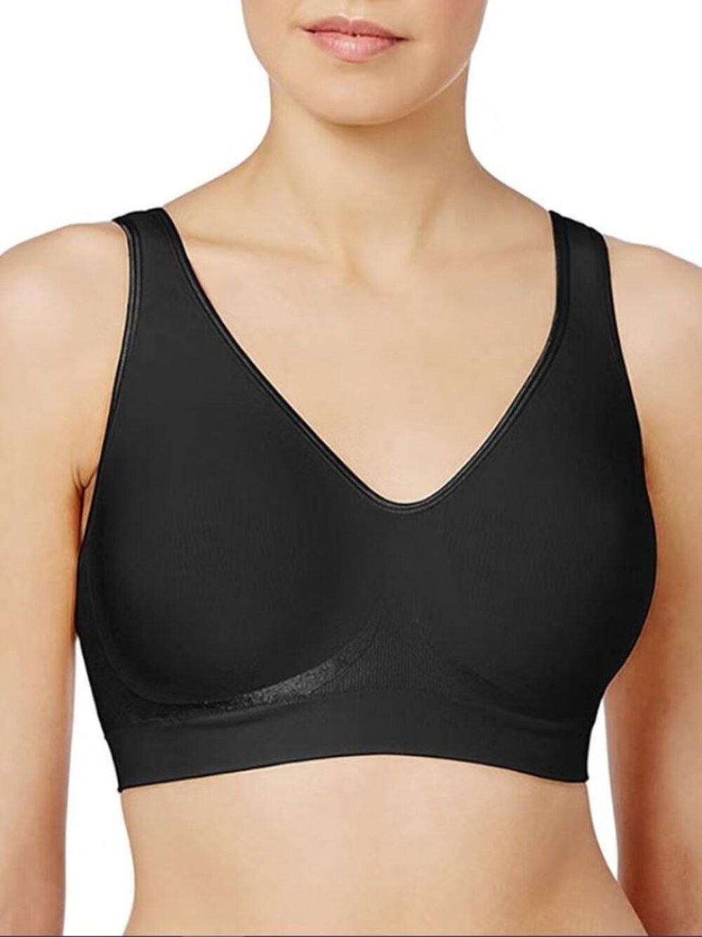 New Bali Women's Comfort Revolution Wireless Bra - Black, 2XL